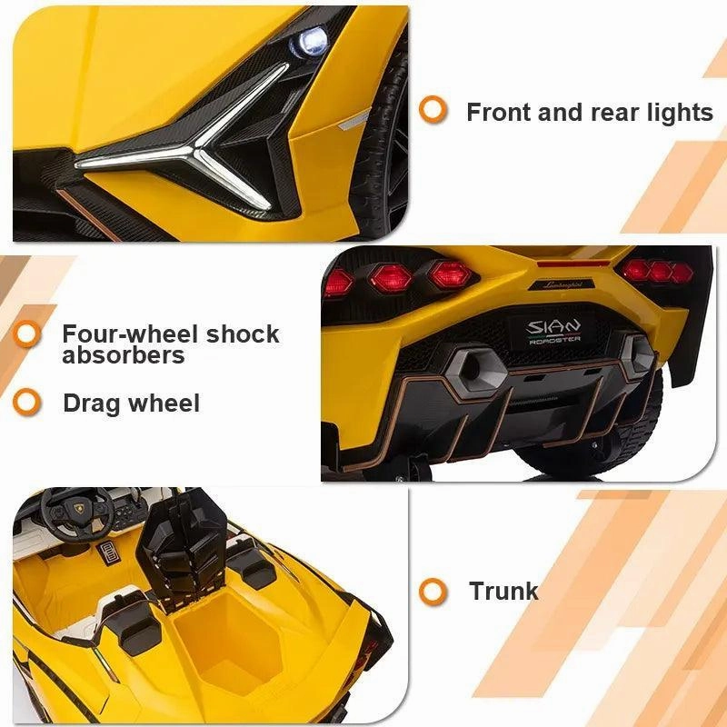 Premium Lamborghini Aventador Ride-On Toy Car for Kids 4x4 with  Remote Control  Storage