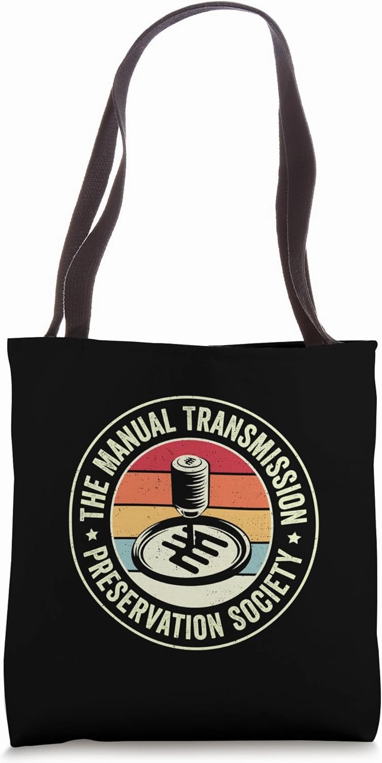 Preservation Society Stick Shift Manual Transmission Cars Tote Bag