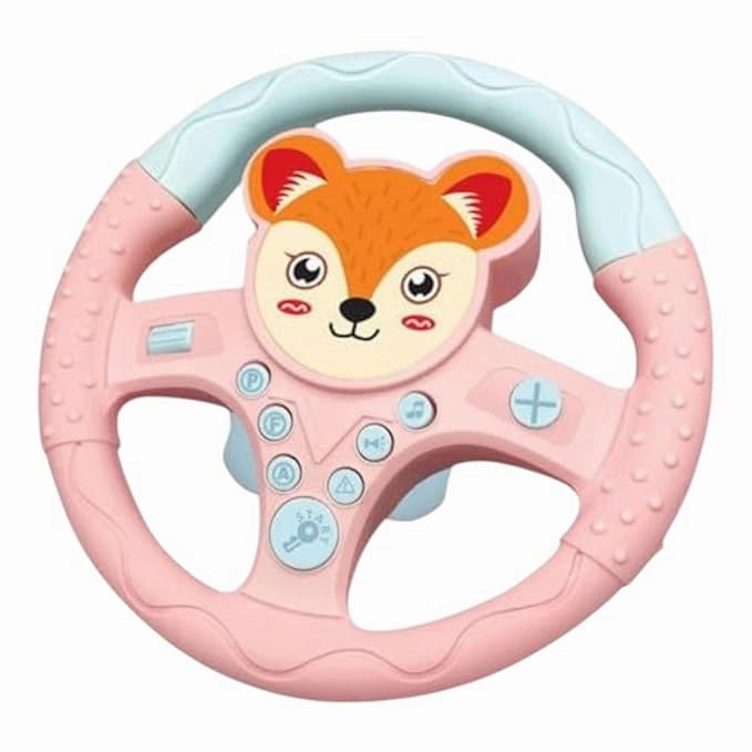 Pretend Steering Wheel Toy, Pretend Adventure Toy for Kids - Multi Color Steering Toy with Car Speed, Brake and Adventure Features