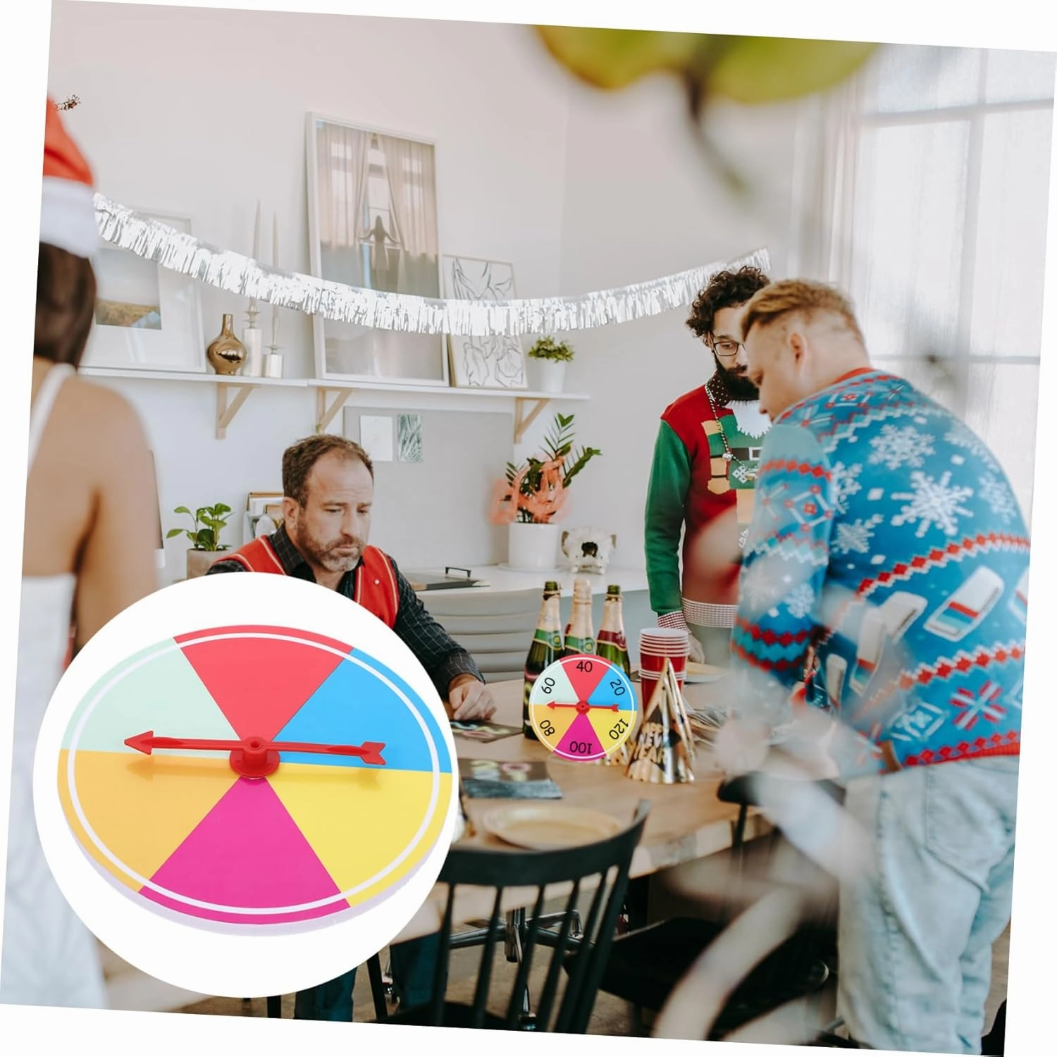 Prize Wheel Game Board for Party Games Raffles Events Lightweight Portable for Luck Draws Carnival Fun and Nights