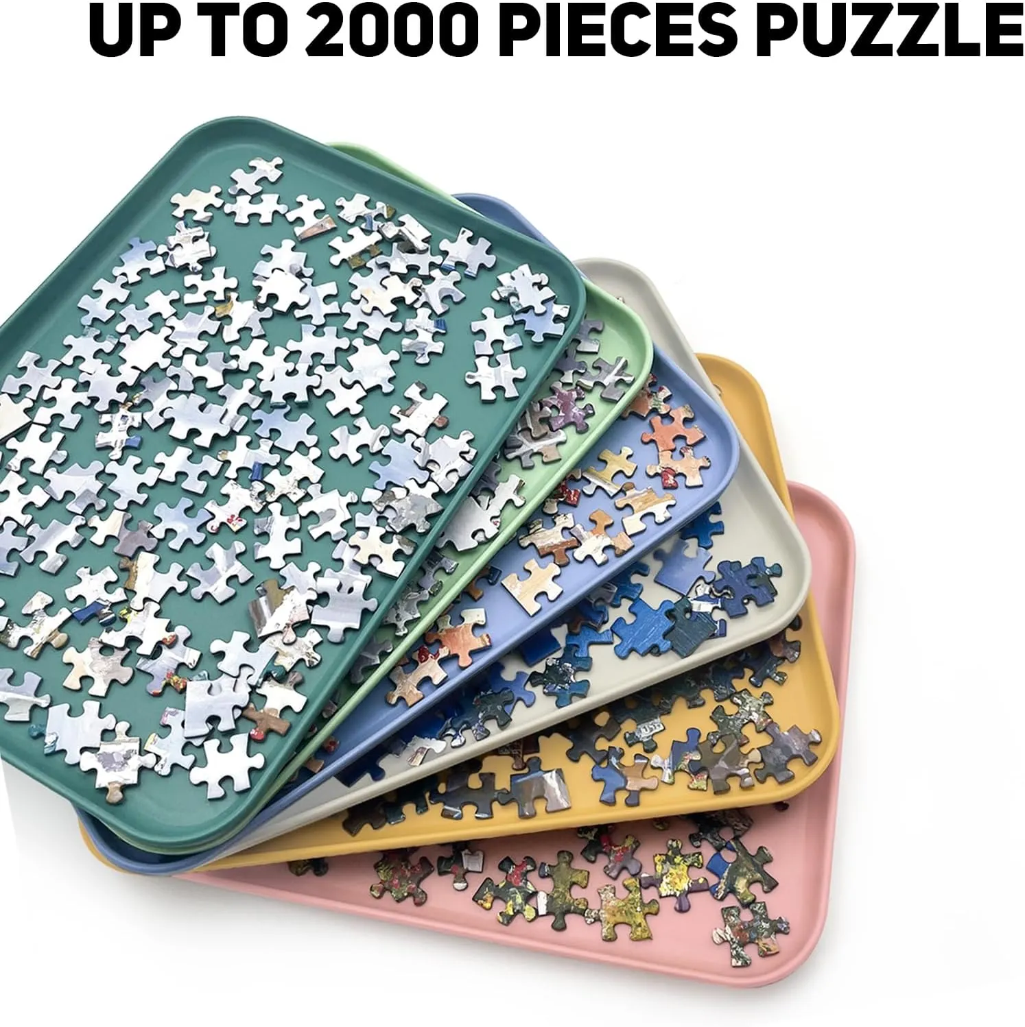 Puzzle Sorting Trays, 6 Pack Puzzle Sorter for Sorting 1500-2000 Puzzle Pieces