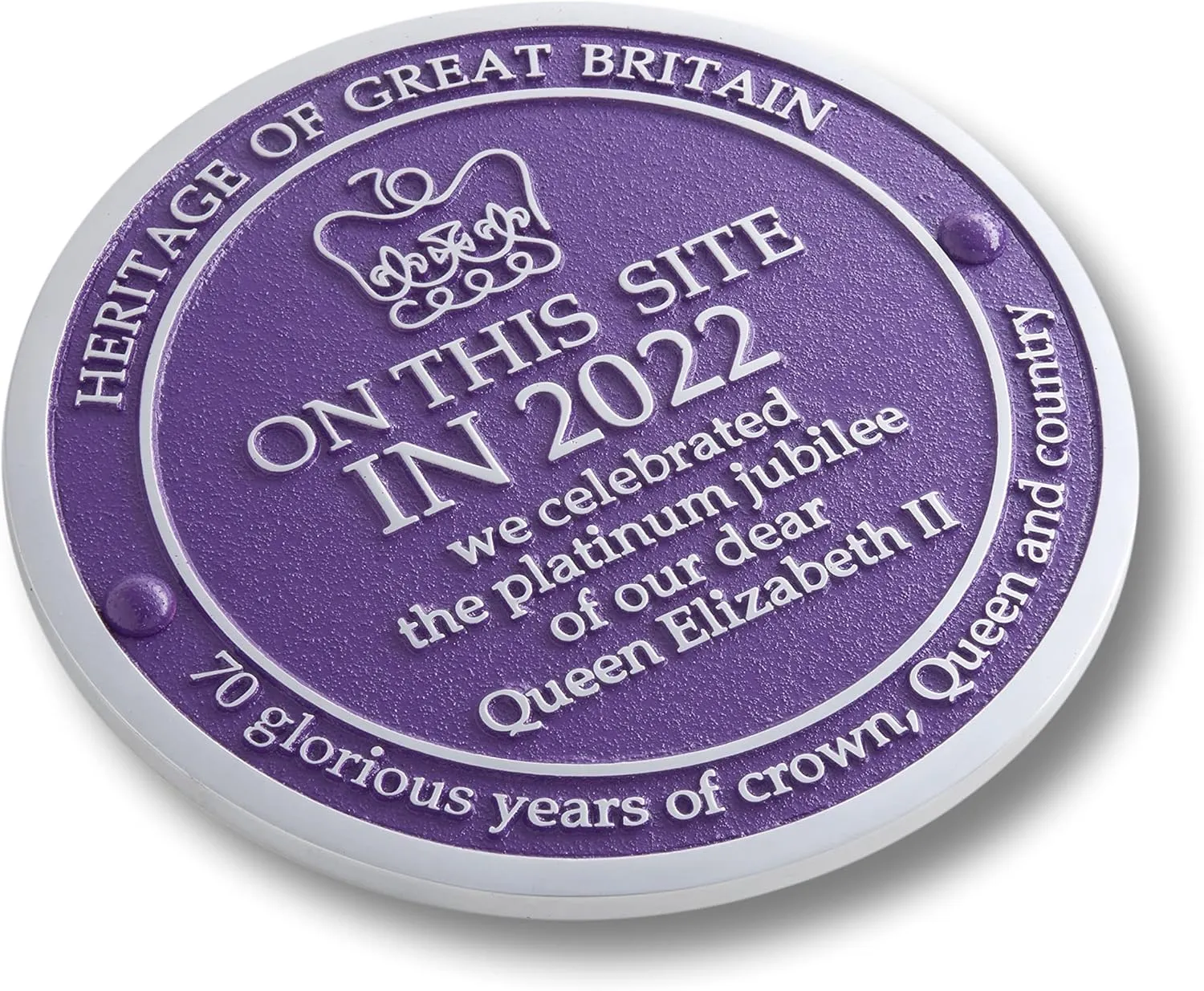 Queen Elizabeth II Platinum Jubilee Plaque: Royal Souvenir and Special Limited Edition Sign: Celebrate your Royal Party with this unique decoration