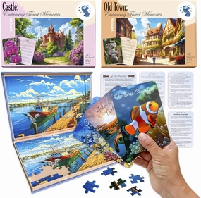 QUOKKA Alzheimers Jigsaw Puzzle Games for Adults with Horses, Dogs and Cars - 3 Set Dementia Puzzles for Elderly - 100 Piece Dementia Activities for Adults - Large Piece Gifts Products for Seniors