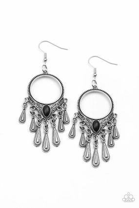 Ranger Rhythm Black Paparazzi Earrings