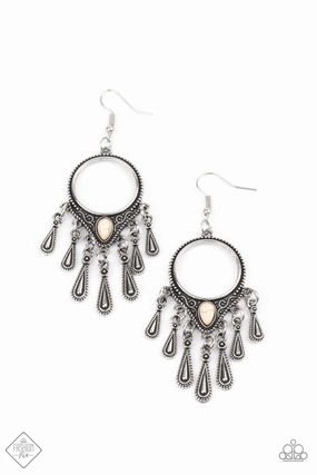 Ranger Rhythm White- (Marble Stone) Earring SSF-0121