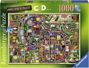 Ravensburger Colin Thompson - Awesome Alphabet C & D 1000 Piece Jigsaw Puzzle for Adults & for Kids Age 12 and Up