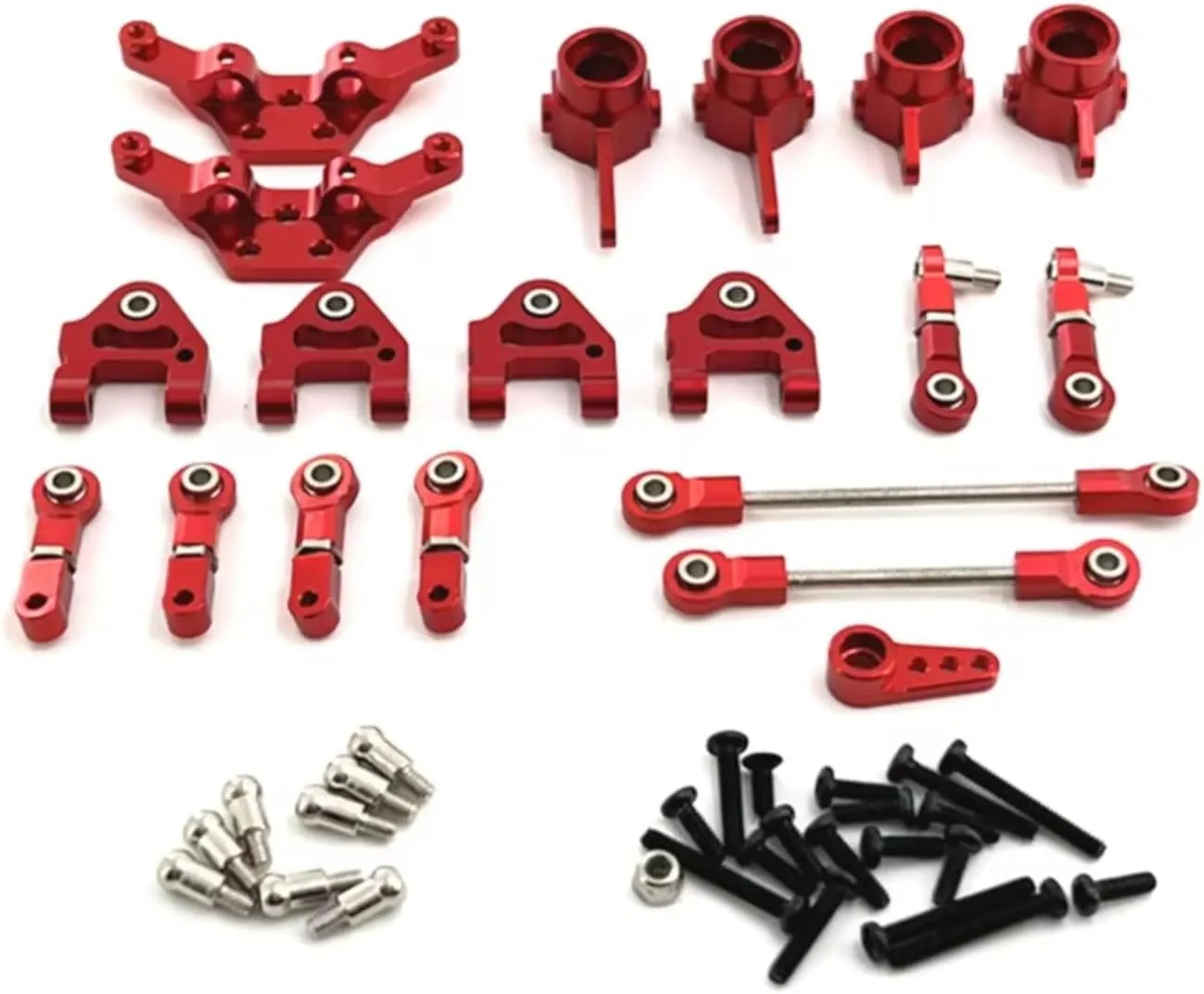 RC Car Accessories Compatible with Wltoys 284161 284010 284131 K989 K979 K969 P929 P939 1/28 RC Crawler Car Upgrade Accessories Set Steering Cup(Red)