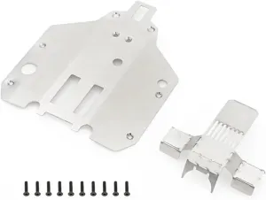 RC Car Accessories for Feiyue FY03 FY06 FY07 FY08 1/12 RC 2pcs Stainless Steel Chassis Armor and Rear Axle Protector Skid Plate Upgrade Parts