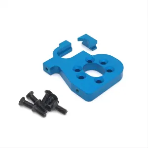 RC Car DIY Parts for WLtoys 144001 144002 144010 1/12 124017 124016 124017 124019 1/14 Metal Upgrade Brushless Motor Mount RC Car Parts(Blue)