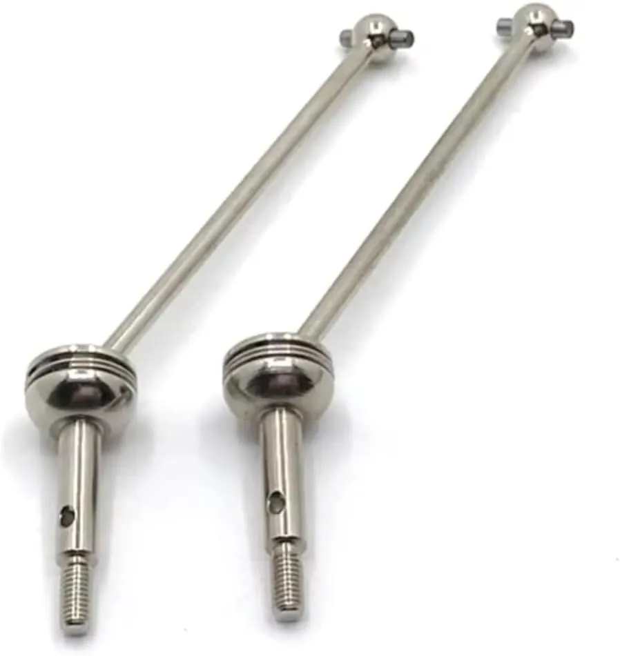 RC Car DIY Parts for WLtoys 144010 144001 144002 124016 124017 124018 124019 1/12 1/14 Metal Upgrade Front and Rear Cardan Shaft RC Car Parts(Silver)