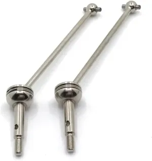 RC Car DIY Parts for WLtoys 144010 144001 144002 124016 124017 124018 124019 1/12 1/14 Metal Upgrade Front and Rear Cardan Shaft RC Car Parts(Silver)