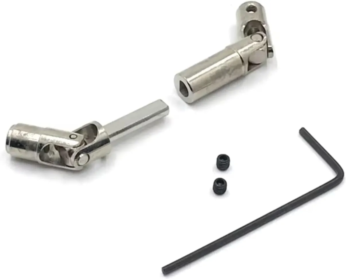 RC Car DIY Parts for WPL for Henglong for Feiyu for JJRC for MN D12 C14 C24 C34 B14 B16 B26 Metal Drive Shaft Remote Control Crawler Vehicle Upgrade Accessories(Silver)