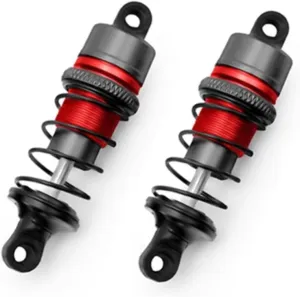 RC Car Shock Absorbers 1/10 Remote Control Flat for Racing Drift Car Upgrade Parts Replacement Accessories 1Pair 63mm Metal Hydraulic Shock Absorbers