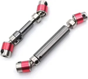 RC Drive Shaft Compatible with Feiyue FY03 FY-03 FY01-07 Q39 1/12 RC Car Upgrade Parts Accessories 2Pcs Metal Front & Rear CVD Drive Shaft