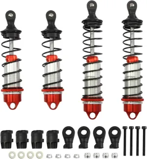 Rc Shock Absorber For Arrma For Mojave For Outcast For Typhon For Talion 1/7 1/8 4 Pcs/set Front&rear Shock Absorber Damper Rc Car Parts Upgrade Replace Use(Red)