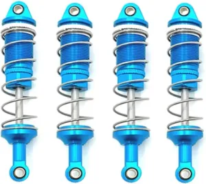 Rc Shock Absorber For LC Ptg-2 Ptg-2R 1/10 Metal Front And Rear Hydraulic Shock Absorbers RC Car Tracked Vehicle Parts And Accessories Upgrade Replacement Use(Blue)