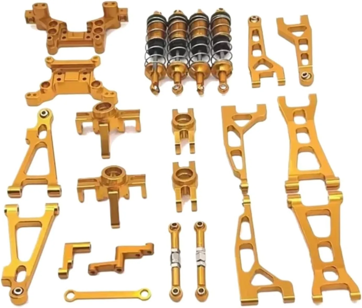 Rc Shock Absorber For MJX 16207 16208 16209 16210 For Hyper Go 1/16 Metal Shock Absorber Set Rc Car Off-road Vehicle Parts And Accessories Upgrade Replacement