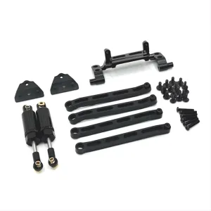 Rc Shock Absorber For MN For MN82 LC79 1/12 Metal Pull Rod Hydraulic Shock Absorber Set For Fit Remote Control Car Parts And Accessories Upgrade Replacement Use(Black)