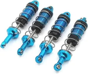 Rc Shock Absorber For MN128 MN86 MN86S MN86K MN86KS For MN G500 1/12 4pcs Metal Oil Shock Absorber Damper RC Car Parts Accessories Upgrade Replacement Use(Blue)