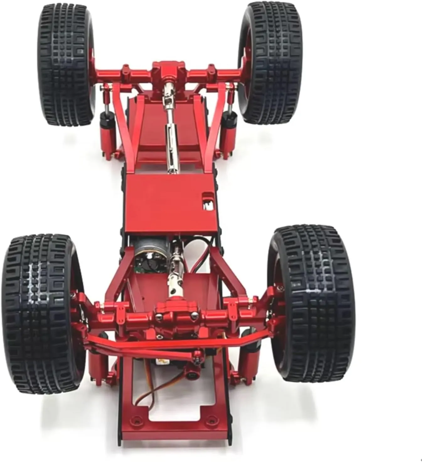 Rc Shock Absorber for MN168 for MN78 1/12 Metal for Chassis Link Rod Pull Rod Mount Oil Shock Absorber Drive Shaft Beam Kit RC Car Upgrade Parts Accessories(Red)