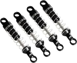 Rc Shock Absorber For MN78 For MN82 1:12 4pcs RC Car Shock Absorber Aluminum Alloy Part Model DIY Parts Accessories Upgrade Replace Use(Black,4pcs)