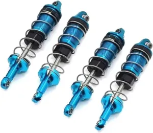 Rc Shock Absorber For SCY 16101 16102 16103 1/16 Metal Oil Shock Absorber Damper Upgrade RC Cars Tracked VehicleParts And Accessories Upgrade Replacement Use(Blue)