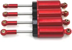 Rc Shock Absorber For SCY 16101/2pro 1/16 Metal Hydraulic Shock Absorber Red Rc Car Off-road Vehicle Tracked Vehicle Parts And Accessories Upgrade Replacement Use
