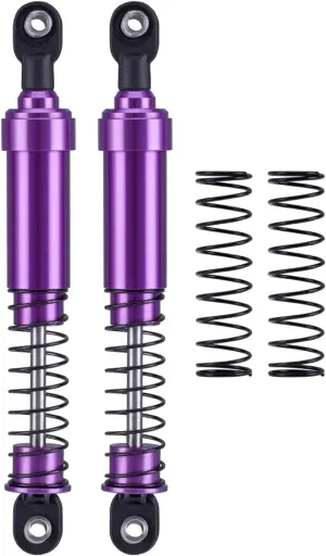 Rc Shock Absorber For TRX4 For LCG For SCX10 For Capra 1/10 2Pcs 75mm 85mm 95mm 105mm 115mm Aluminum Big Bore Shocks Oil Damper RC Car Parts Replacement Use(Purple,115mm)