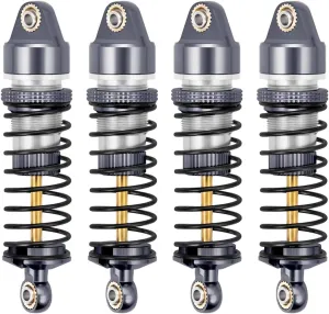 Rc Shock Absorber For Typhon For Grom For Mojave 1/18 1/14 66mm Front&Rear Shock Absorber Oil Threaded For Spring Damper RC Car Parts And Accessories Replacement(Gray)