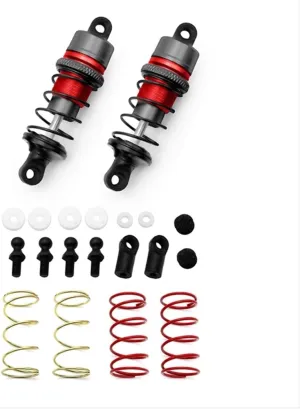 Rc Special Shock Absorber 1/10 1Pair 63mm Of Metal Hydraulic Shock Absorbers Sky Blue RC Remote Control Car Flat For Racing Drift Car Parts Accessories Upgrade Replacement(Red)
