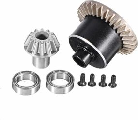 RC Accessories for Wltoys 12427 12429 12428 12423 for Feiyue 1/12 RC Front Differential Upgrade Metal Parts for Differential Gear Case Replacement Parts(Rear Differential)