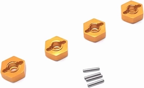 RC Car DIY Parts for WLtoys 104001 104002 12427 12429 12428 12423 FY01 FY02 FY03 12mm Metal Hub Adapter Remote Control Car Upgrade Parts Accessories(Yellow)