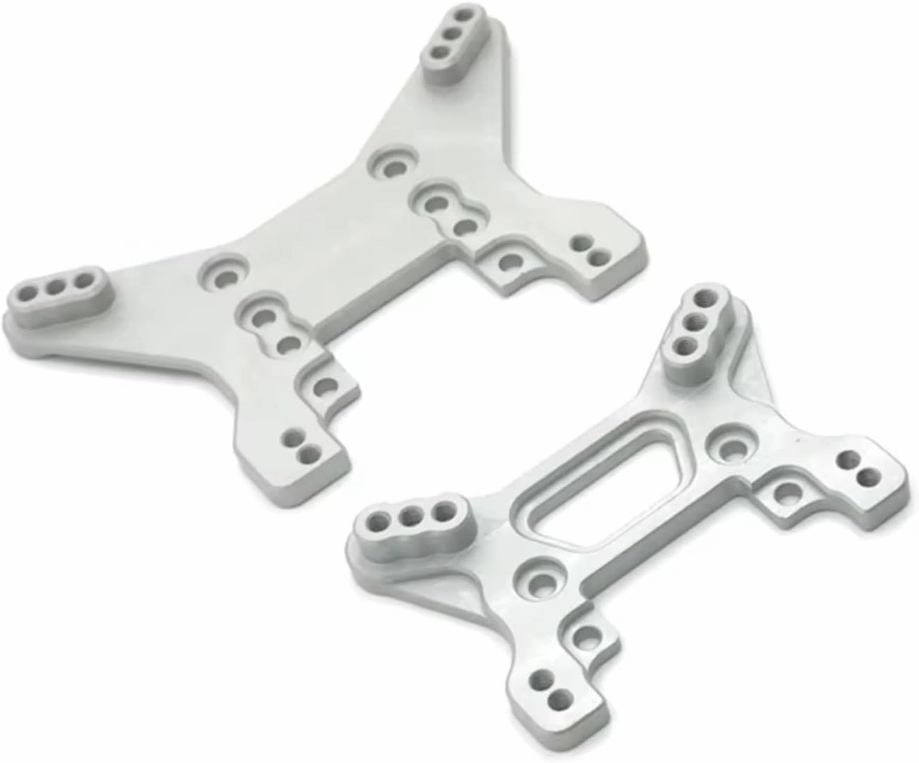 RC Car DIY Parts for WLtoys 104001 104002 1/10 Metal Upgrade Modified Front and Rear Shock Absorber Frame Remote Control Crawler Car Parts Accessories(Silver)