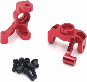 RC Car DIY Parts for WLtoys 12427 12428 12423 12429 FY01 FY02 FY03 Metal Upgrade Front Steering Cup Remote Control Crawler Car Upgrade Parts Accessories(Red)