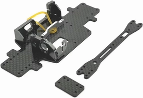RC Car DIY Parts for WLtoys 284131 K969 K979 K989 K999 P929 P939 Metal Carbon Fiber Base Plate Motor Mount Battery Mount RC Car Upgrade Parts(Gray)