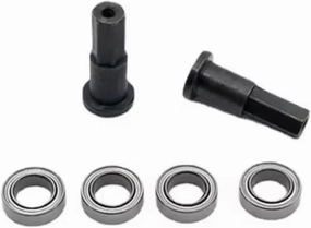 RC Car DIY Parts for Wpl D12 1/10 5Mm Metal Combiner Wheel Hub Hex Adapter with Bearing Rc Truck Car Upgrade Accessories Parts(Black)