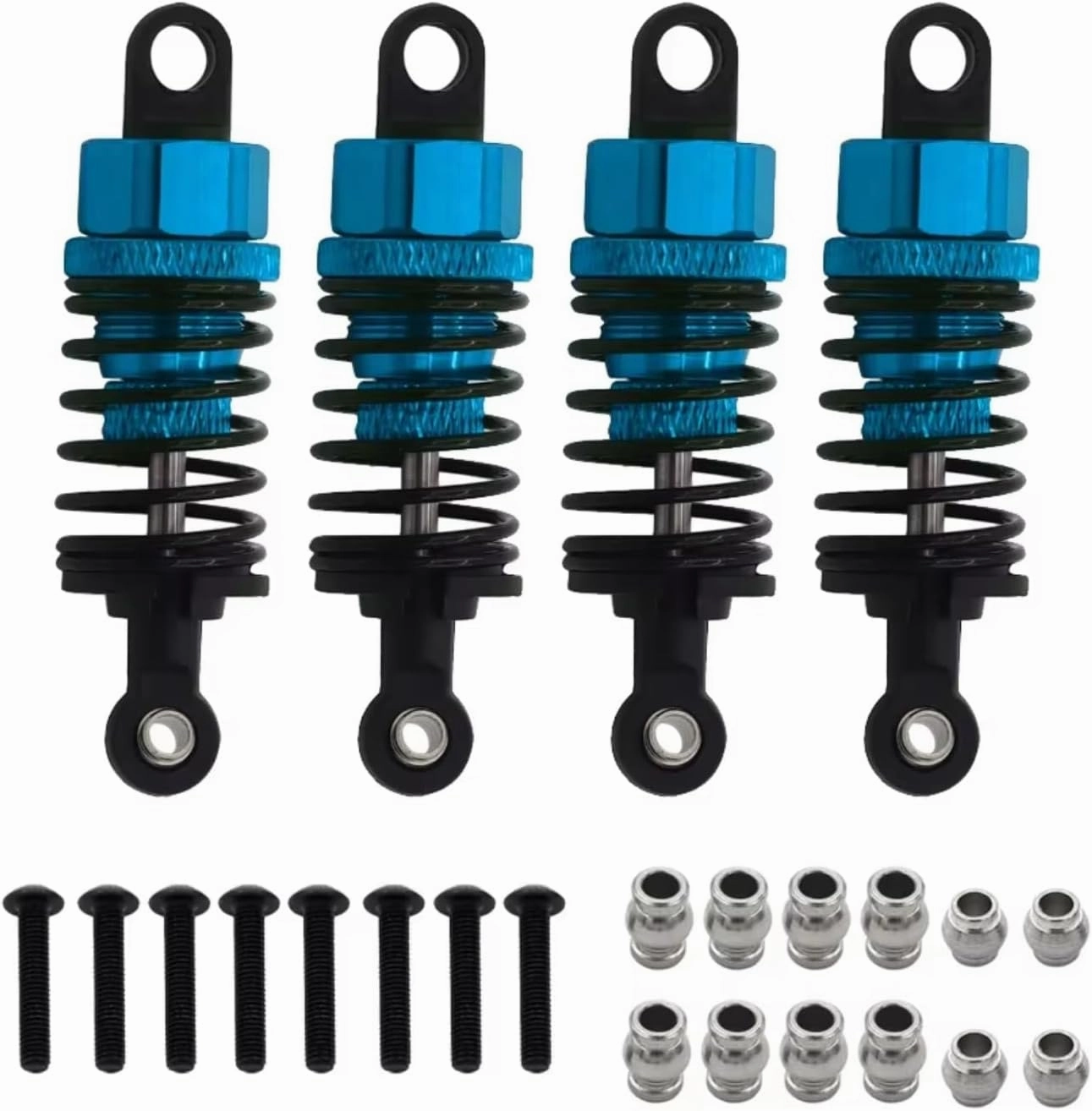 Rc Car Shock Absorber For Tamiya For TT02 For TT01 M05 For HPI For HSP 1/10 Metals Aluminium Alloy Oil Shock Absorber RC On Road Drift For Racing Car Parts Replacement(Blue,4pcs)