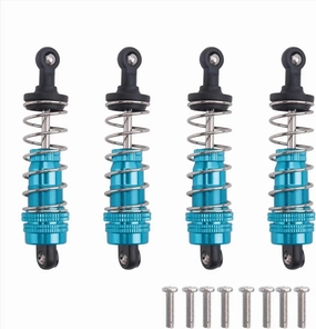 Rc Car Shock Absorber For WLtoys 144001 4WD 1/14 4Pcs Metal Shock Absorber Damper Blue RC Drift For Racing Car Parts And Accessories Upgrade Replacement And Use