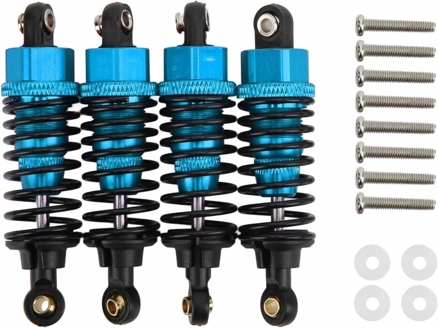 RC Car Shock Absorbers Compatible with Tamiya TT‑01 TT‑02 TA05 TL‑01 TA03 MF‑01X 1/10 RC On Road Drift for Racing Car Parts Aluminium Alloy Oil Shock Absorber(Blue)