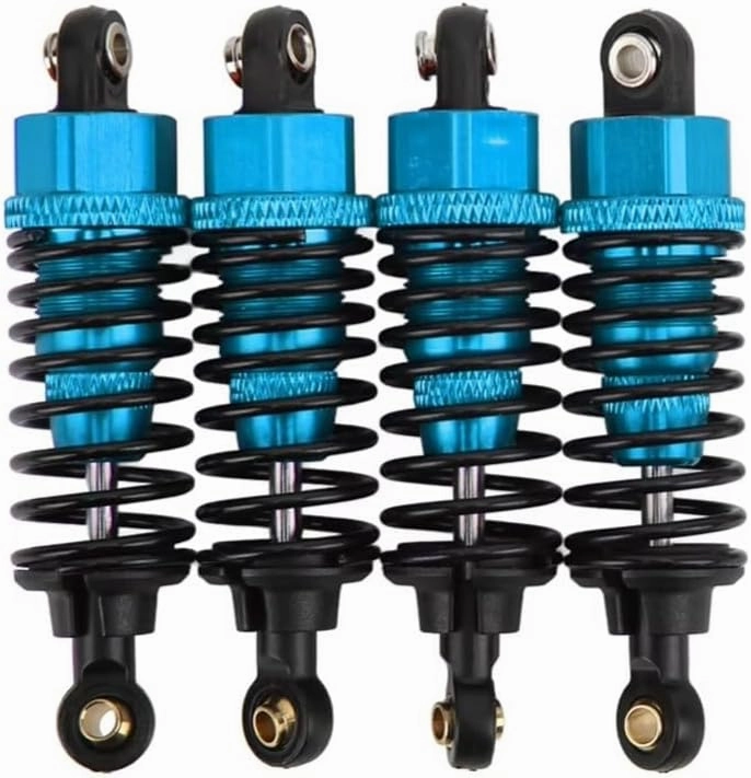 RC Car Shock Absorbers Compatible with Tamiya TT‑01 TT‑02 TA05 TL‑01 TA03 MF‑01X 1/10 RC On Road Drift for Racing Car Parts Aluminium Alloy Oil Shock Absorber(Blue)