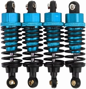 RC Car Shock Absorbers Compatible with Tamiya TT‑01 TT‑02 TA05 TL‑01 TA03 MF‑01X 1/10 RC On Road Drift for Racing Car Parts Aluminium Alloy Oil Shock Absorber(Blue)