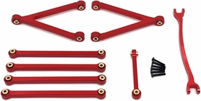 Rc Connecting Rod Tie Rod for FMS FCX24M D90 D110 1/24 Metal Pull Rod RC Car Trucks and Off-Road Tracked Vehicles Parts and Accessories Upgrades Replacement and Use(Red)