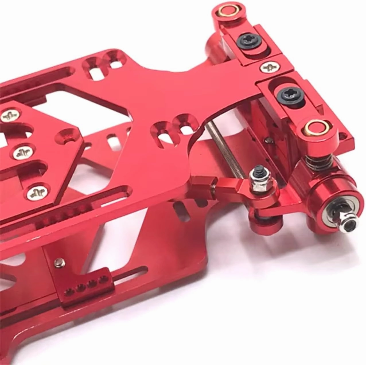 Rc Connecting Rod Tie Rod for WLtoys 284131 K969 K979 K989 K999 P929 P939 RC01 for Mini-Q for Mini-Z Metal Upgrade Front Steering Link RC Car Parts Replacement Use(Red)