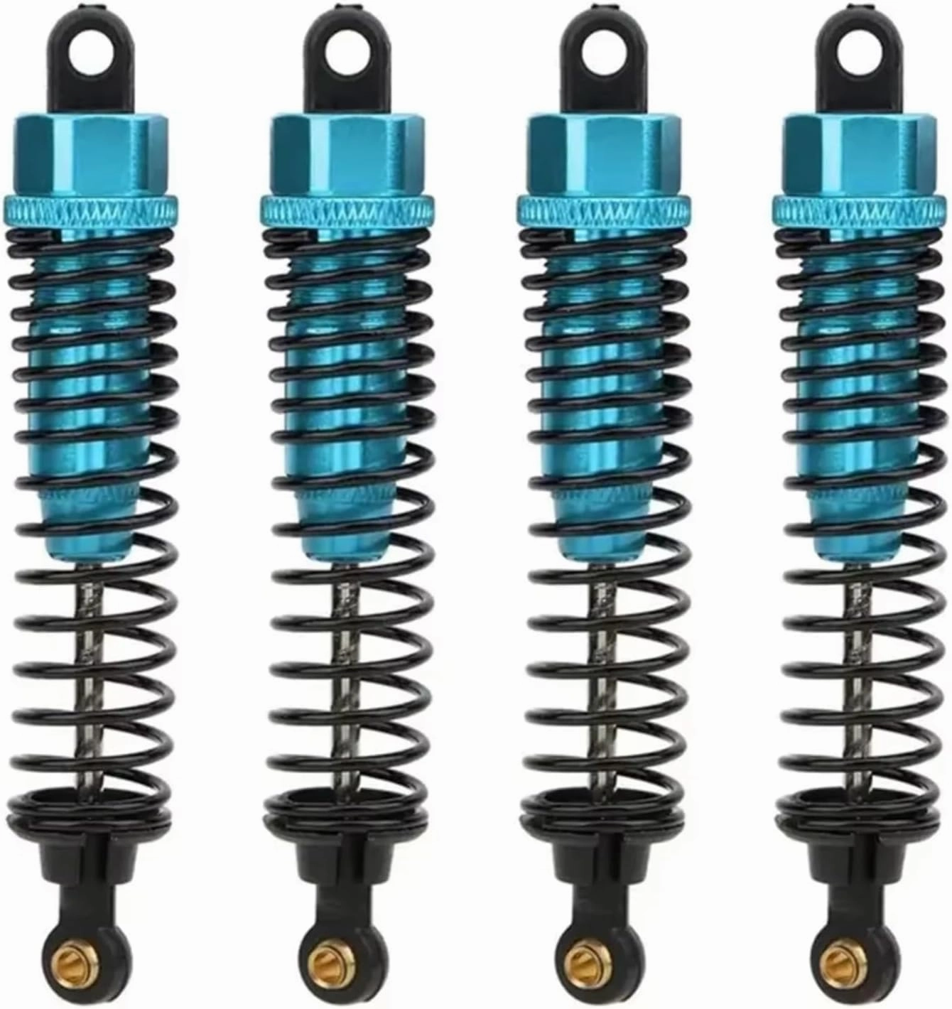 Rc Shock Absorber For HSP 106004 1/10 1:10 4pcs 98mm Aluminum Shock Absorbers Oil Damper RC Car Off-road Car DIY Parts Accessories Upgrade And Replacement(Blue)