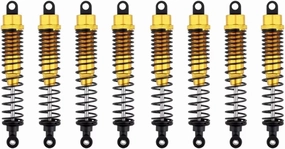 Rc Shock Absorber For HSP 1/10 8PCS Shock Absorber 108Mm Aluminum Alloy Front Rear Yellow RC Car Tracked Vehicle Parts And Accessories Upgrade Replacement And Use
