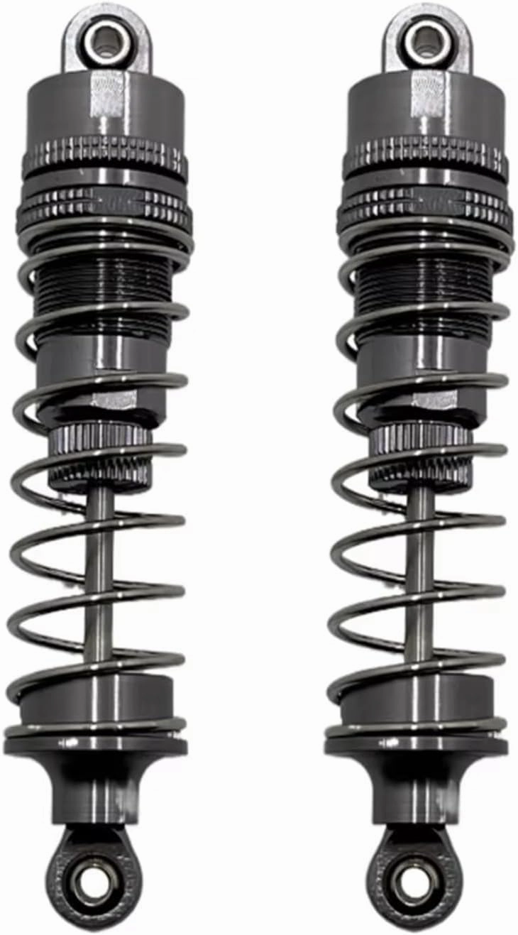 Rc Shock Absorber For Huangbo R1001 R1002 R1003 1/10 Metal Upgrade Front And Rear Hydraulic Shock Absorbers RC Car Parts Accessories Upgrade Replacement Use(Gray)