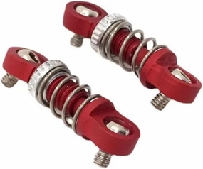 Rc Shock Absorber For MINI-Q9 1/28 2pcs Metal Front And Rear For Spring Shock Absorbers RC Car Off-road Vehicle Parts And Accessories Upgrade Replacement And Use(Red)