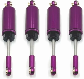 Rc Shock Absorber For MJX 14209 14210 1/14 4pcs Metal Front And Rear Hydraulic Shock Absorbers RC Car Parts And Accessories Upgrade Replacement And Use(Purple)