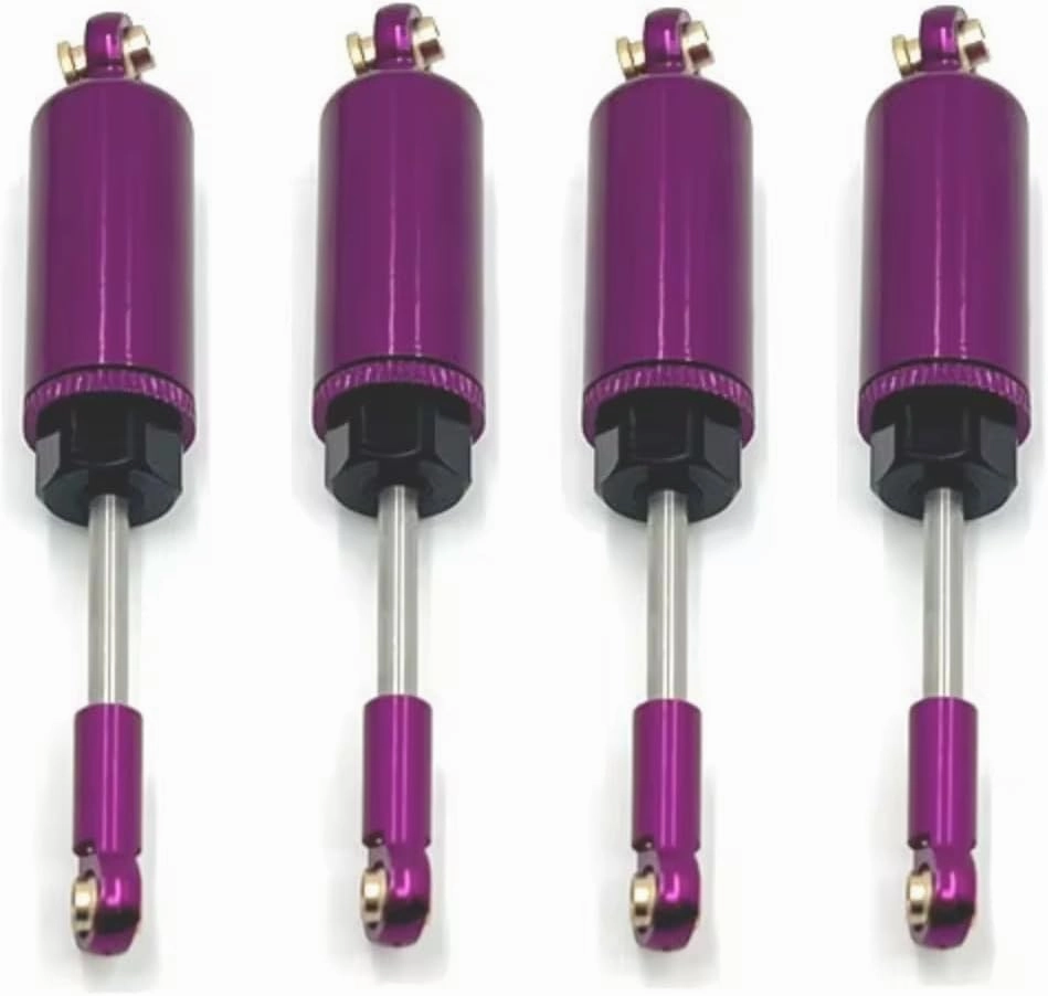 Rc Shock Absorber For MJX 14209 14210 1/14 4pcs Metal Front And Rear Hydraulic Shock Absorbers RC Car Parts And Accessories Upgrade Replacement And Use(Purple)
