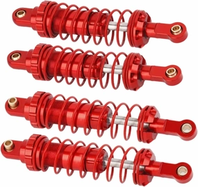 Rc Shock Absorber For MJX For Hyper Go 14209 14210 14510B 1/14 4PCS Metal Shock Absorber Damper RC Car Parts And Accessories Upgrade Replacement And Use(Red)